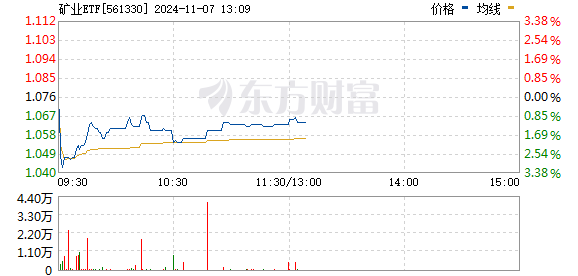 
          
            矿业盘中领涨，矿业ETF（561330）涨超4.7%，盘中溢价交易
        